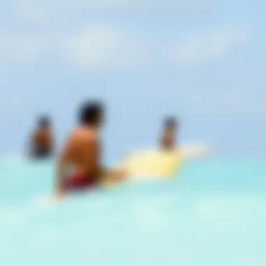 Vibrant Local Surf Culture in the Maldives Local surfers enjoying a vibrant surf culture in the Maldives