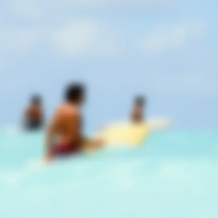 Vibrant Local Surf Culture in the Maldives Local surfers enjoying a vibrant surf culture in the Maldives