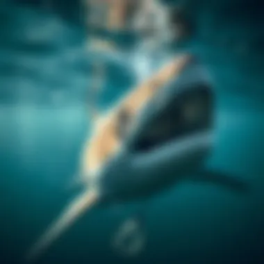 A sophisticated tracking device used for monitoring tiger sharks