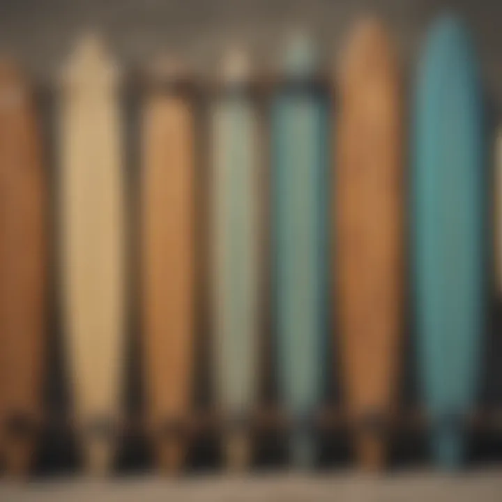 A comparison of different longboard shapes highlighting their functional characteristics.