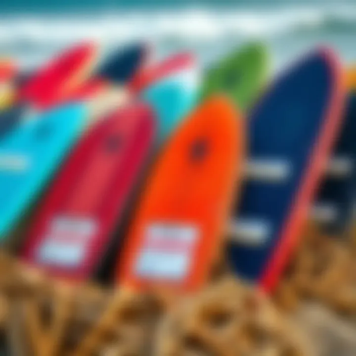 Materials used in boogie boards with labels