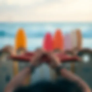 Graph showing price range trends for boogie boards