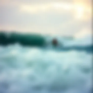 Humidity levels affecting surf conditions with cloudy skies