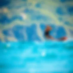 Electric hydrofoil board gliding over water