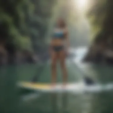 An infographic illustrating the physical benefits of paddleboarding