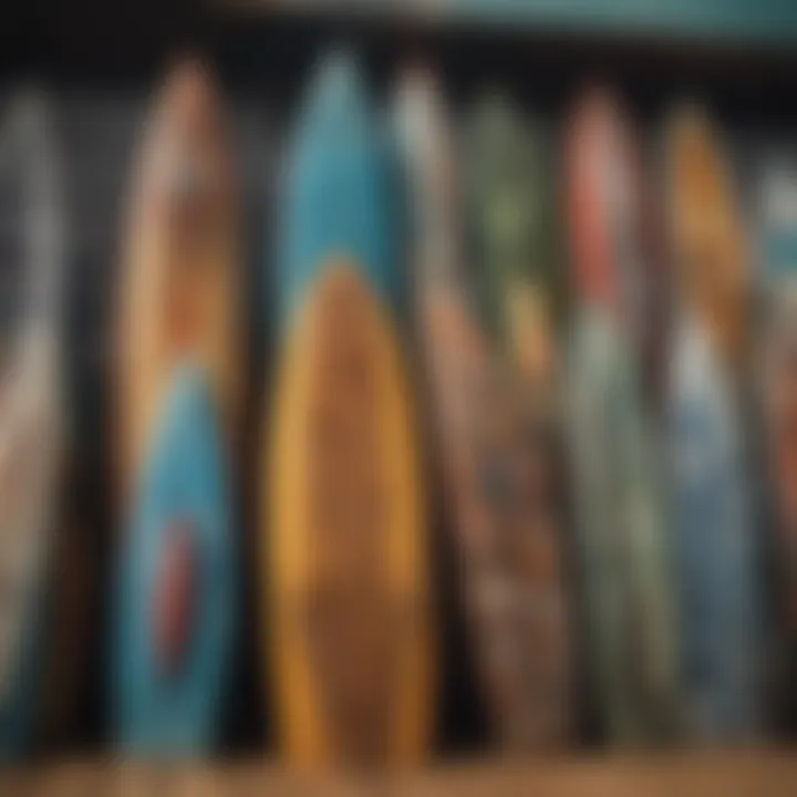 Variety of surfboard fins showcasing different designs and shapes