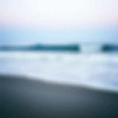 Tidal patterns and waves on a sandy beach