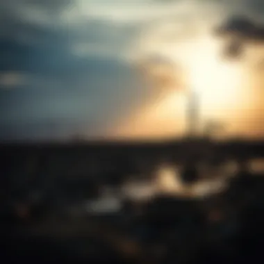 A visual representation of environmental impacts related to fracking.