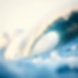 Visual representation of wind direction and its effect on ocean waves