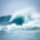 The Force of Nature: Waves and Undertows A powerful wave crashing onto the shore, showcasing the ocean dynamics