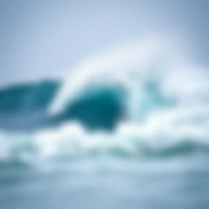 The Force of Nature: Waves and Undertows A powerful wave crashing onto the shore, showcasing the ocean dynamics