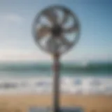 Anemometer measuring wind speed at a surf spot