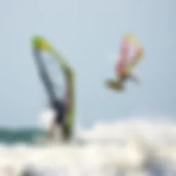 Dynamic wind surf wings in action