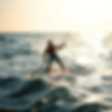 Skillful Navigation in Paddle Boarding A paddle boarder mastering navigation techniques on open water