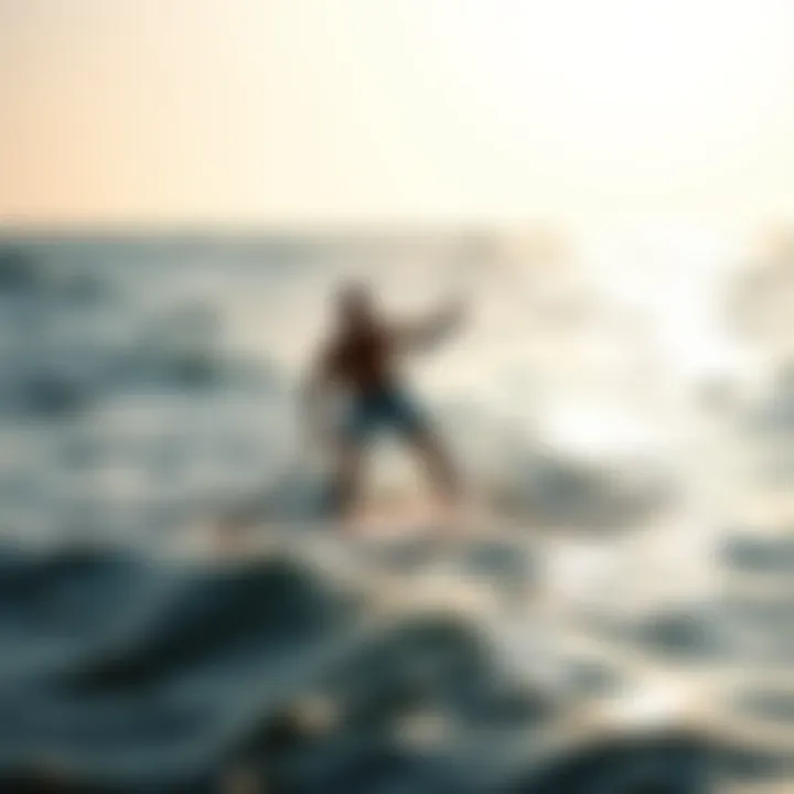 Skillful Navigation in Paddle Boarding A paddle boarder mastering navigation techniques on open water