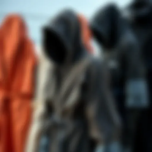 A collection of various wetsuit changing robes showcasing different materials and designs.