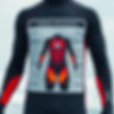 A graphic illustrating thermal regulation in various wetsuit designs.